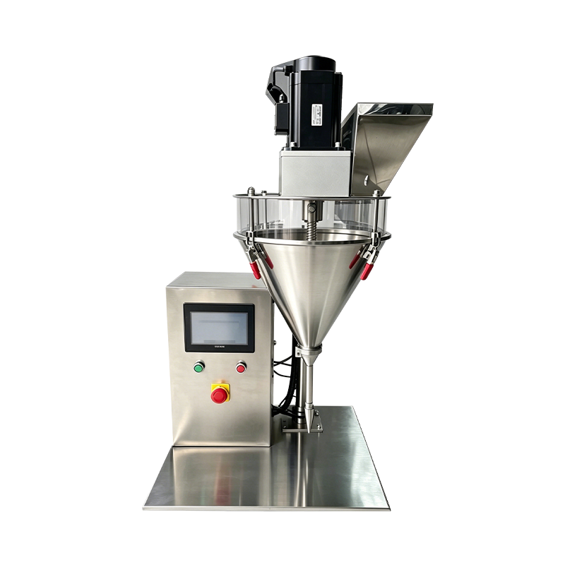 Máquina de enchimento semiautomática de pó helicoidal para pó solto cosmético