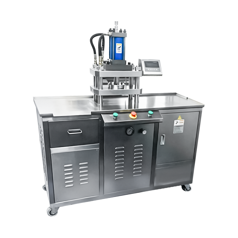 Máquina compactadora de pó hidráulico de pressão superior semiautomática para maquiagem
